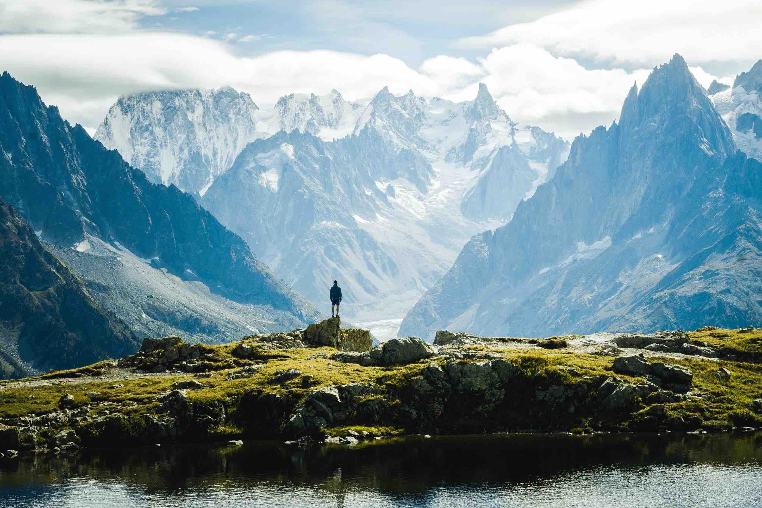 A wide natural landscape at sunrise